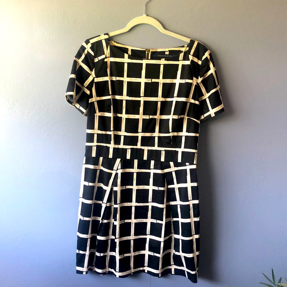 French connection black and white dress